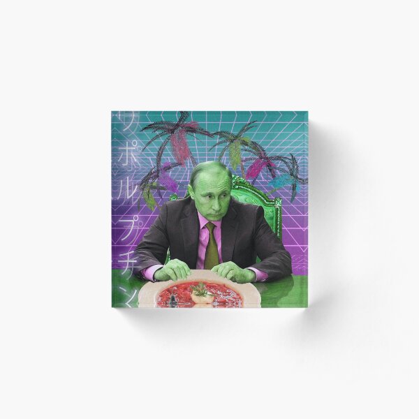 Vaporwave Putin Acrylic Block