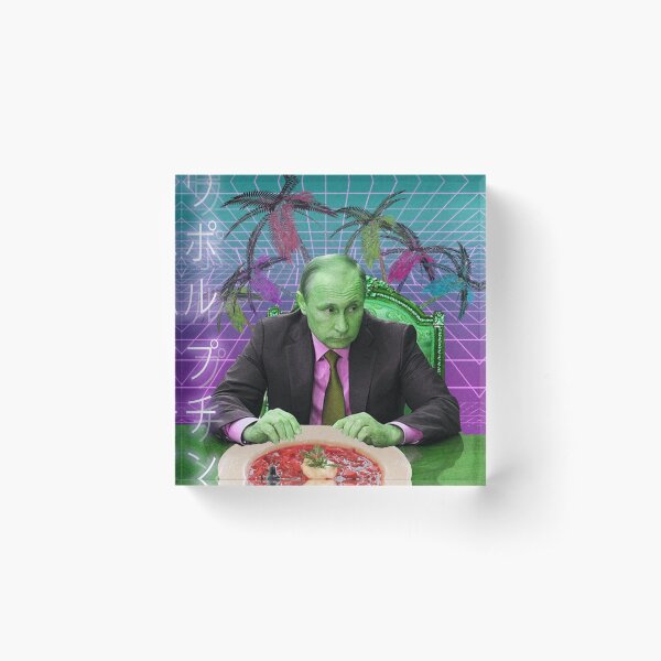 Vaporwave Putin Acrylic Block