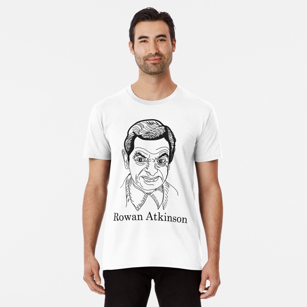 Rowan Atkinson portrait t shirt Rowan Atkinson Mr. Bean t shirt