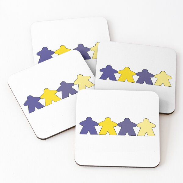 Item preview, Purple and yellow meeples designed and sold by Leah Haas.