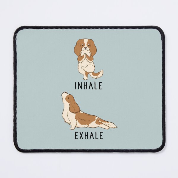 Item preview, Inhale Exhale Cavalier King Charles Spaniel Yoga designed and sold by thepawster.