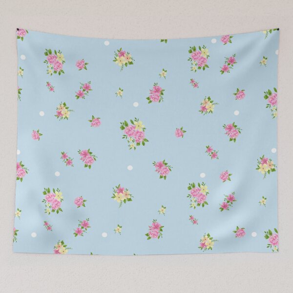Item preview, floral Pattern with blue sky  designed and sold by DuhaPatterns.