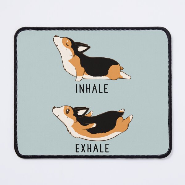 Item preview, Inhale Exhale Tri Color Corgi Yoga designed and sold by thepawster.