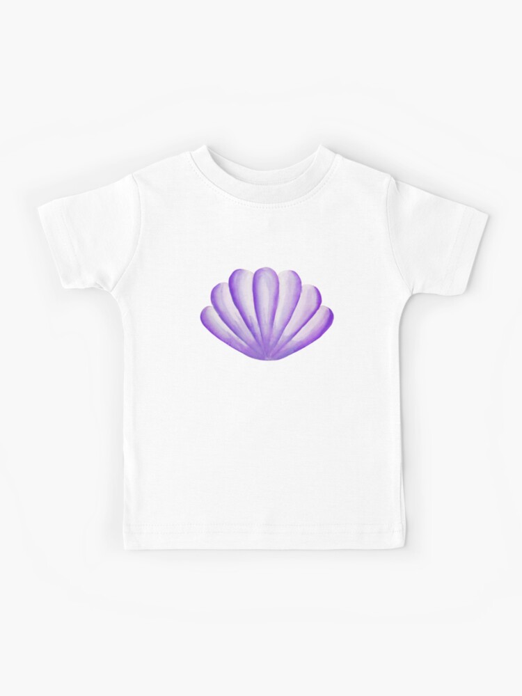 purple seashell shirt