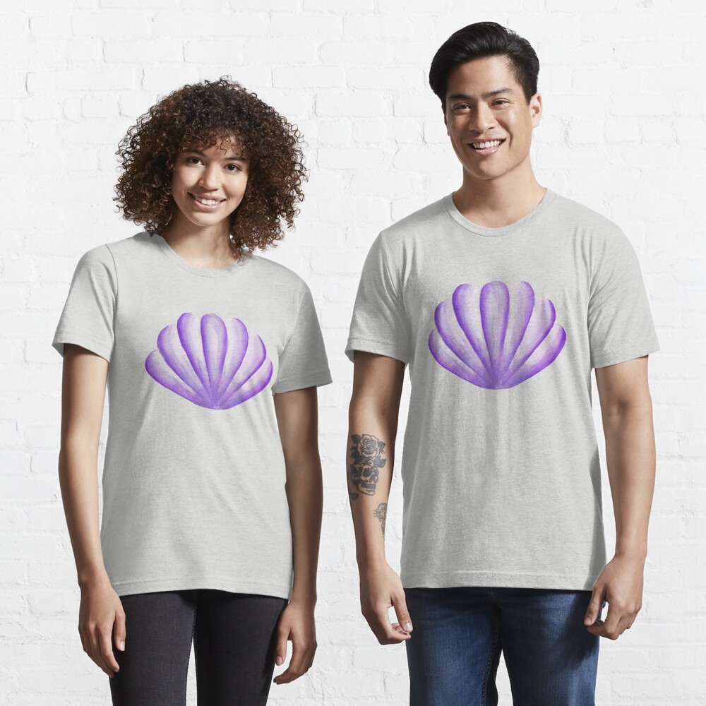 purple seashell shirt