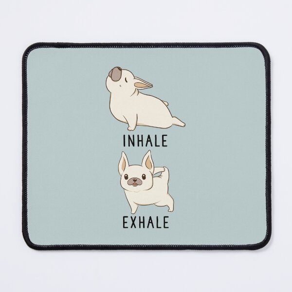 Item preview, Inhale Exhale Cream French Bulldog Frenchie Yoga designed and sold by thepawster.