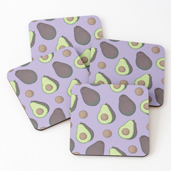 Item preview, Pattern with cut avocados on lilac background.  designed and sold by hmorena.