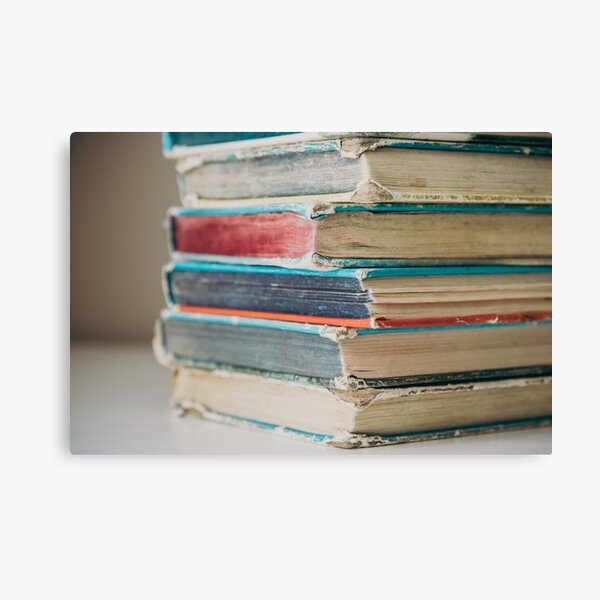 Colorful Book Stack Canvas Prints for Sale