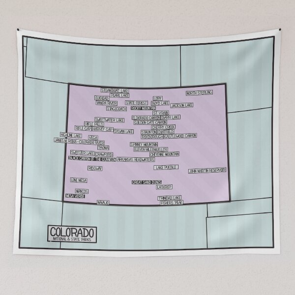 Item preview, Colorado National and State Parks Map designed and sold by FinlayMcNevin.
