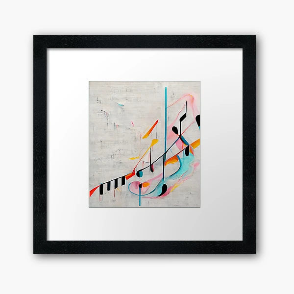 Abstract Music Notes Instruments Melody Harmony Rhythm Sound Musical  Composition Contemporary Movement Flow Digital Art Canvas Wall Art Colorful  Painting Poster for Sale by Missiieey