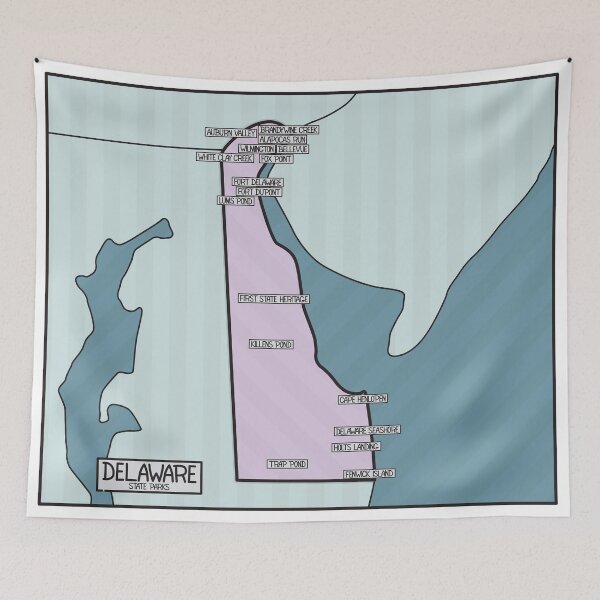Item preview, Delaware State Parks Map designed and sold by FinlayMcNevin.