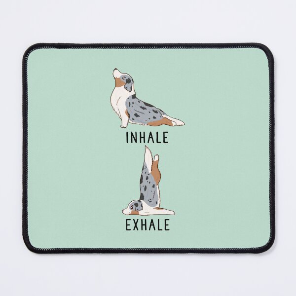 Item preview, Inhale Exhale Australian Shepherd Yoga designed and sold by thepawster.