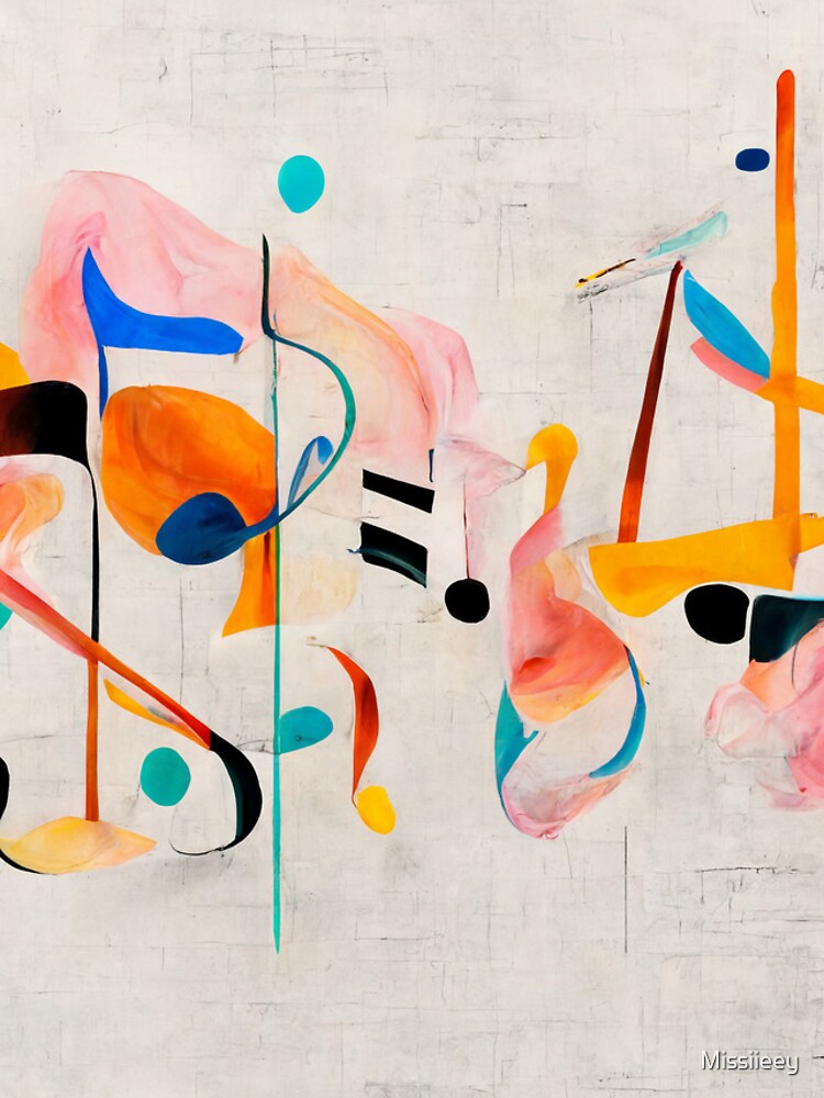 Abstract Music Notes Instruments Melody Harmony Rhythm Sound Musical  Composition Contemporary Movement Flow Digital Art Canvas Wall Art Colorful  Painting Poster for Sale by Missiieey