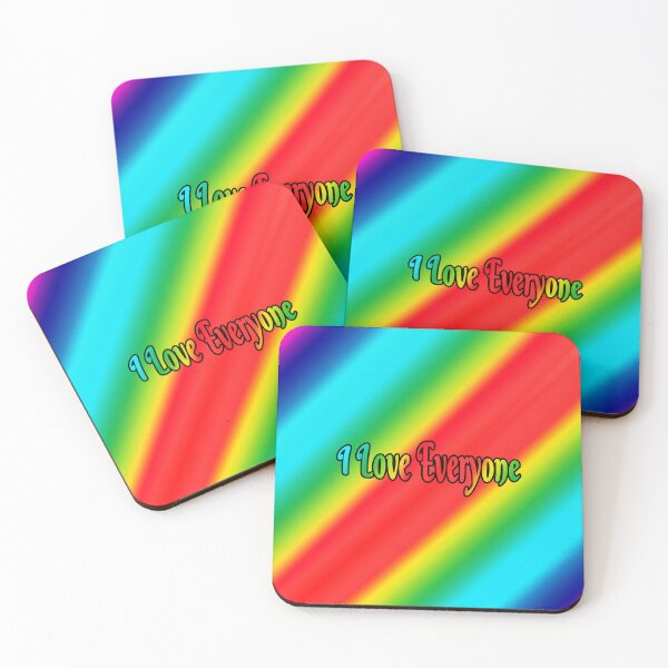 Item preview, I Love Everyone, Rainbow Text and Background, Pride designed and sold by HBBArtShop.