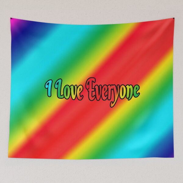 Item preview, I Love Everyone, Rainbow Text and Background, Pride designed and sold by HBBArtShop.