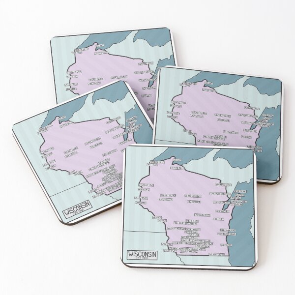 Item preview, Wisconsin State Parks Map designed and sold by FinlayMcNevin.