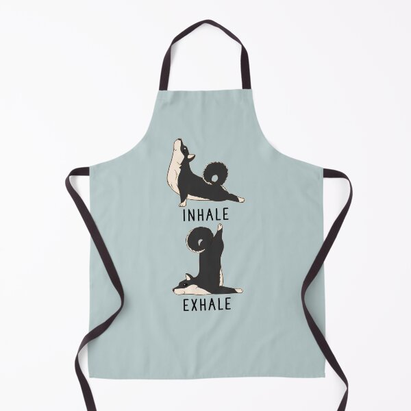 Item preview, Inhale Exhale Black and Tan Shiba Inu Yoga designed and sold by thepawster.