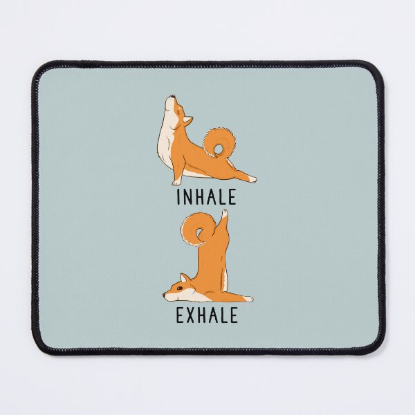Item preview, Inhale Exhale Shiba Inu Yoga designed and sold by thepawster.