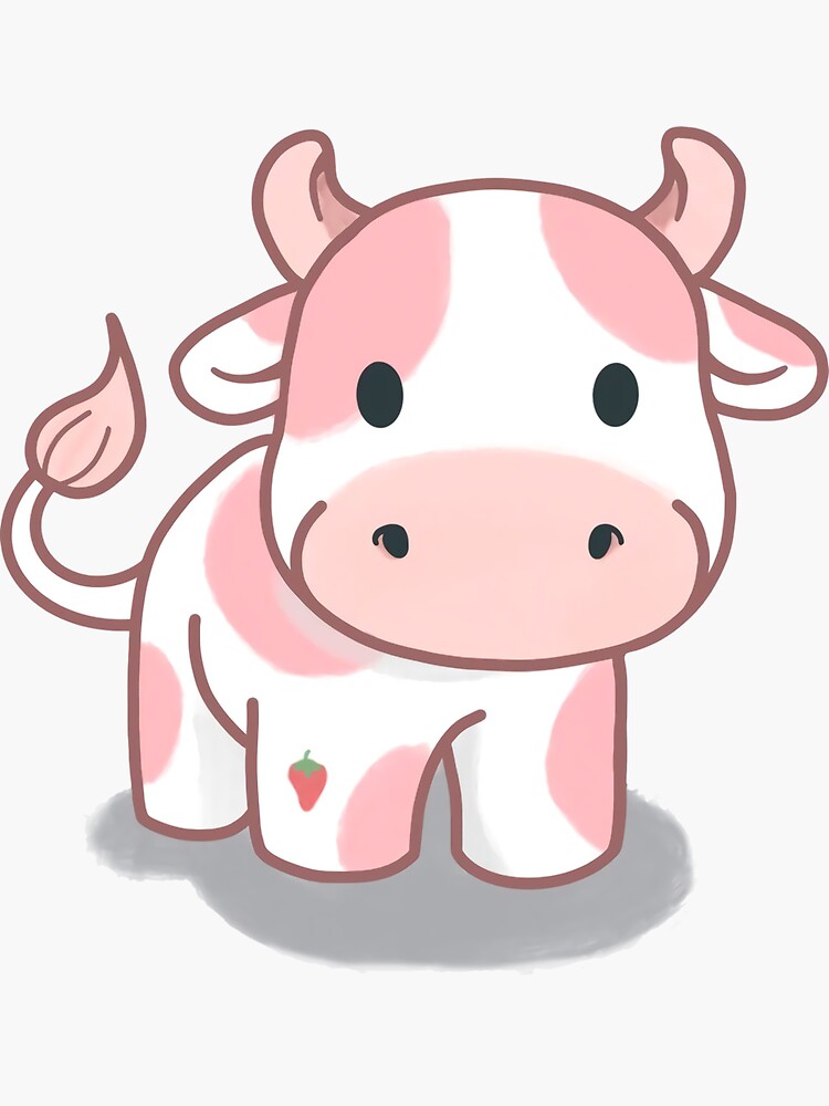 Strawberry Cow' Sticker