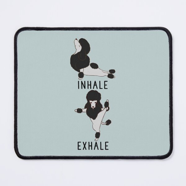 Item preview, Inhale Exhale Black Poodle Yoga designed and sold by thepawster.