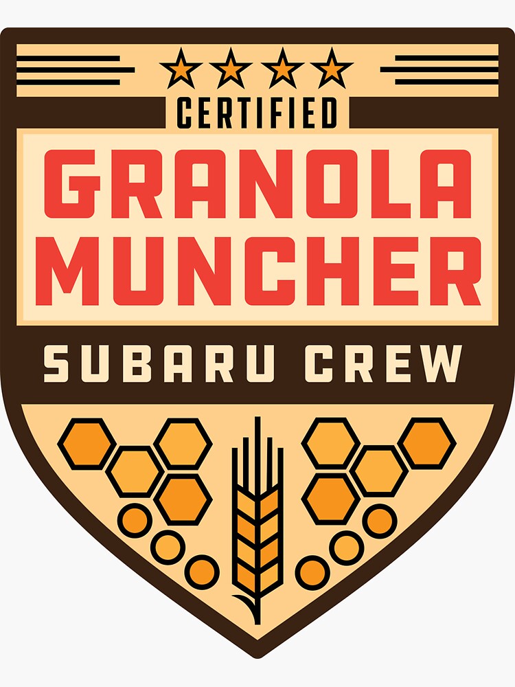 "Granola Muncher Subaru Crew" Sticker for Sale by ThursdayBandit
