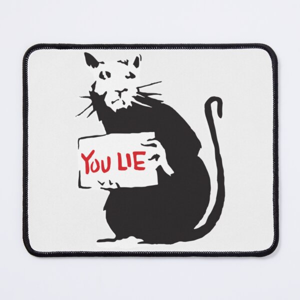 Item preview, Banksy Quote Rat holding sign with YOU LIE written Graffiti Street art with Banksy signature tag HD HIGH QUALITY ONLINE STORE- Limited Edition | Perfect Gift designed and sold by stacyjanes.