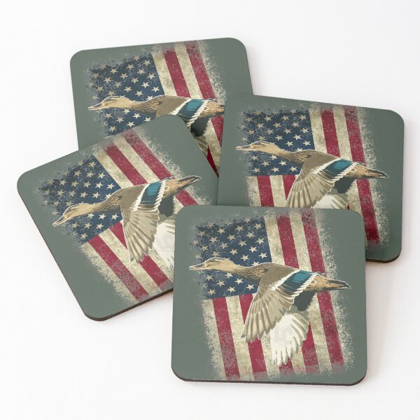 Item preview, American Flag Flying Mallard Duck Hunting Design designed and sold by LifeCrush.