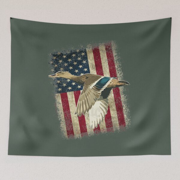Item preview, American Flag Flying Mallard Duck Hunting Design designed and sold by LifeCrush.