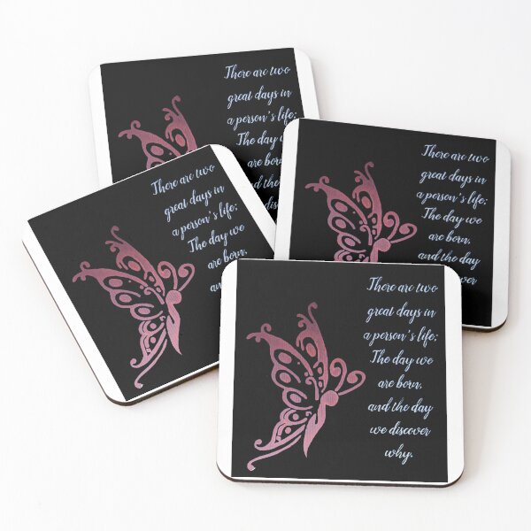 Item preview, Two great days Inspirational quote black with red butterfly designed and sold by Melissa Renee.