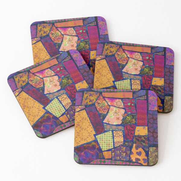 Item preview, Multicolor patchwork kintsugi seamless pattern designed and sold by AleFairyland.