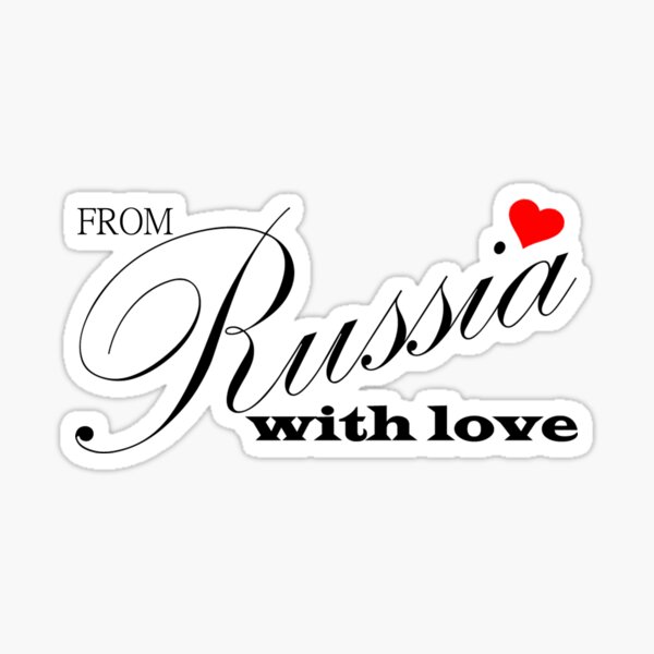 From Russia with love (black) Sticker