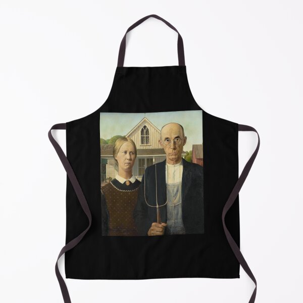 Item preview, Grant DeVolson Wood American Gothic 1930 Classic Elderly Farmer Couple No Smile Famous American Painting HD- Limited Edition | Perfect Gift designed and sold by stacyjanes.