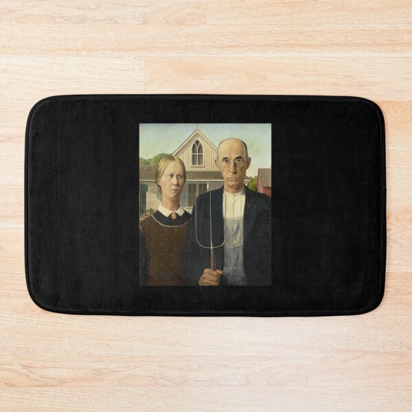 Item preview, Grant DeVolson Wood American Gothic 1930 Classic Elderly Farmer Couple No Smile Famous American Painting HD- Limited Edition | Perfect Gift designed and sold by stacyjanes.