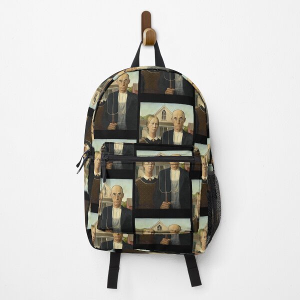 Item preview, Grant DeVolson Wood American Gothic 1930 Classic Elderly Farmer Couple No Smile Famous American Painting HD- Limited Edition | Perfect Gift designed and sold by stacyjanes.