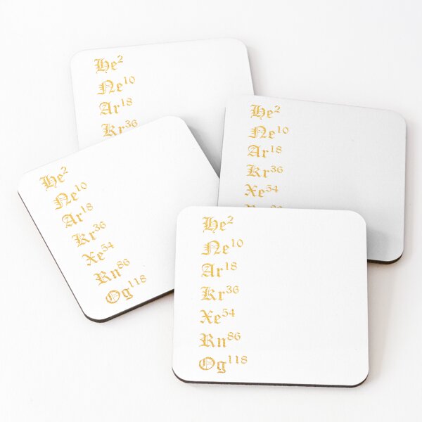 Item preview, Noble Gases (Gold) designed and sold by ChemisTees.