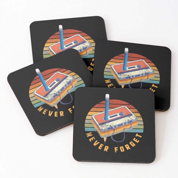 Item preview, Vintage Audio Tape Cassette Never Forget Retro 80s 90s designed and sold by MintaApparel.