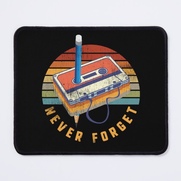 Item preview, Vintage Audio Tape Cassette Never Forget Retro 80s 90s designed and sold by MintaApparel.