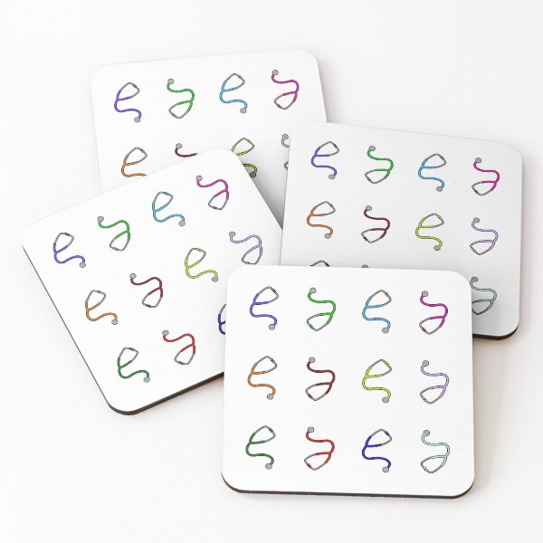 Item preview, Stethoscope Rainbow Pattern - White Background designed and sold by Artsy-Chemist.