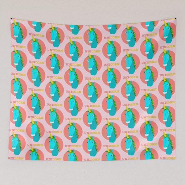 Item preview, Smiley UniCORN- Blue & Peach designed and sold by Keira Lebrón.