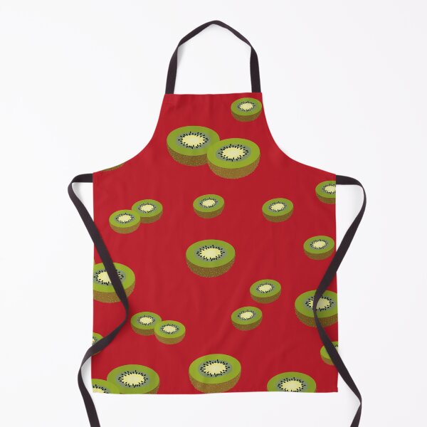 Item preview, Colorful print of green kiwi halves on red background designed and sold by Martapp.