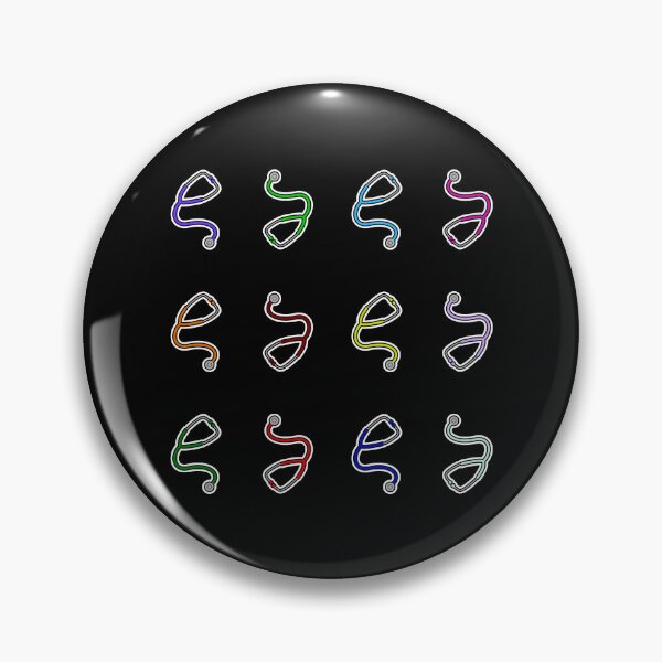 Item preview, Stethoscope Rainbow Pattern - Black Background designed and sold by Artsy-Chemist.