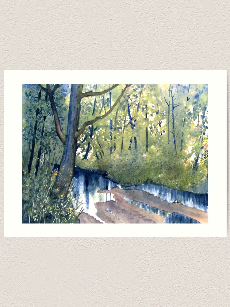 Alternate view of Waterlogged Forest Trail Art Print