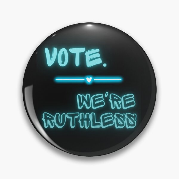 Aperçu de l'œuvre VOTE. We're Ruthless - Neon Blue Graffiti Heart créée et vendue par Iam-Jay.