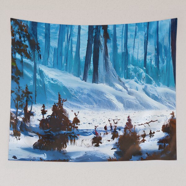 Item preview, Frozen ice and snow forest designed and sold by fizzribbit.