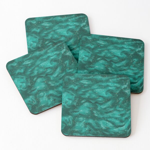 Item preview, Teal abstract painting texture, wavy water effect designed and sold by NadiaChevrel.