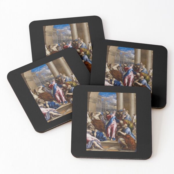 Item preview, Jesus Christ Driving the Money Changers from the Temple Christian art painting by El Greco Cleansing of the Temple 1600AD HD High Quality- Limited Edition | Perfect Gift designed and sold by stacyjanes.