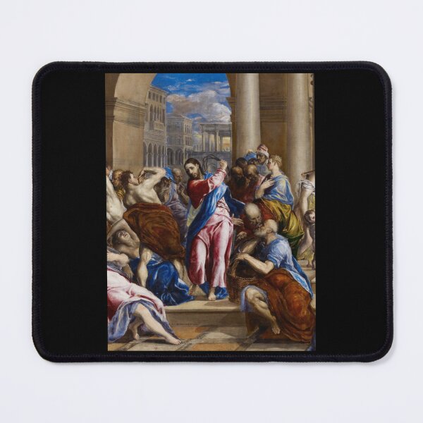 Item preview, Jesus Christ Driving the Money Changers from the Temple Christian art painting by El Greco Cleansing of the Temple 1600AD HD High Quality- Limited Edition | Perfect Gift designed and sold by stacyjanes.