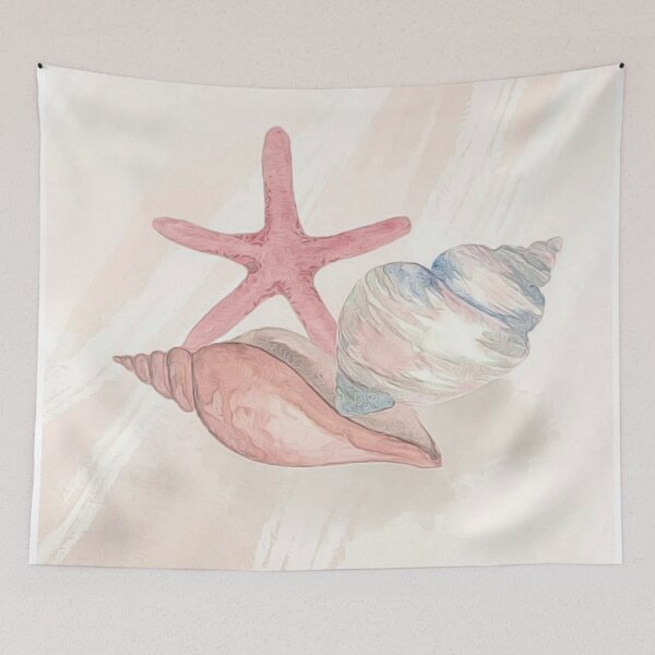 Item preview, Watercolor Painted Sea Shells  designed and sold by HappyLifeCreate.