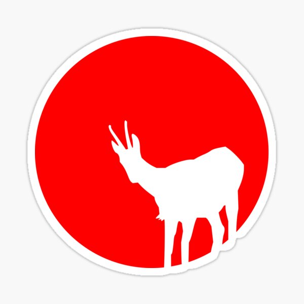 "Chamois high up looking down the mountain" Sticker for Sale by Jaegerherz Redbubble