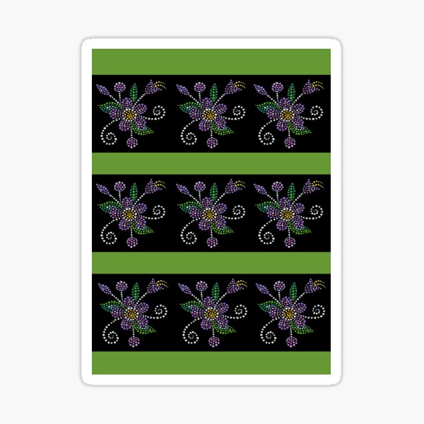 Item preview, Purple blooms multiply on Green designed and sold by Jenannbrown.